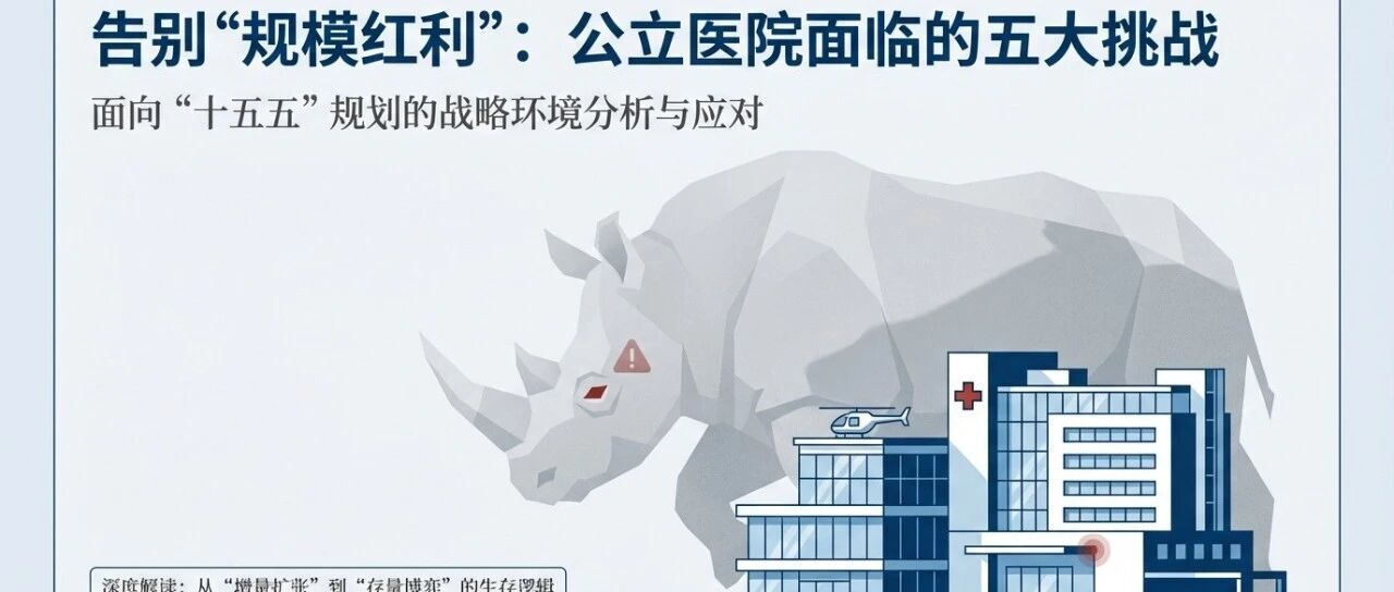 告别“规模红利”：未来5年，公立医院院长必须直面的五大“灰犀牛”挑战